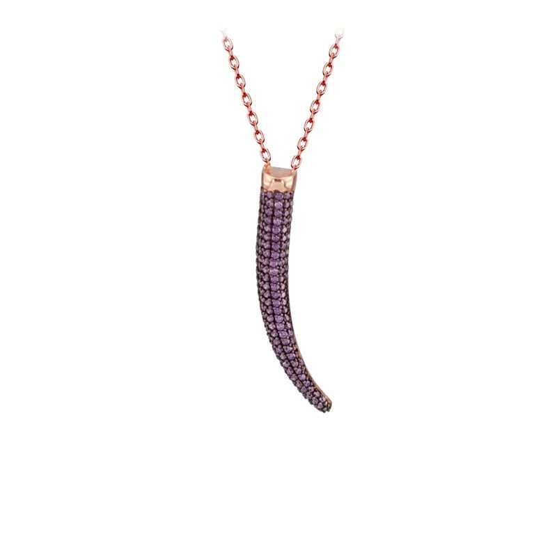 Beelo Silver Gümüş 925K Gümüş Baget Tasarım Kolye