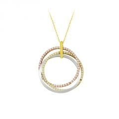 Beelo Gold 14K Altın Zirkon Tasarım Kolye