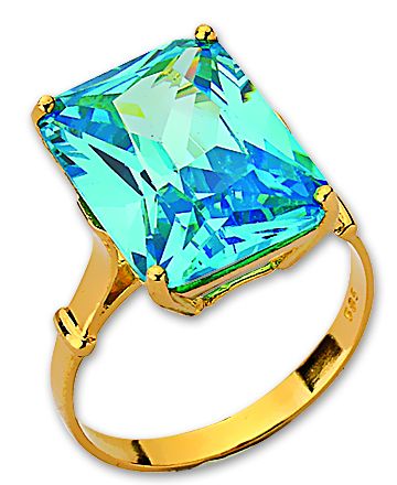 Beelo Gold 14K Altın Renkli Taşlı Yüzük