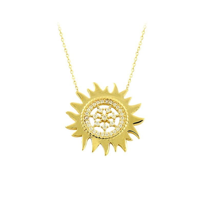 Beelo Gold 14K Altın Güneş Kolye