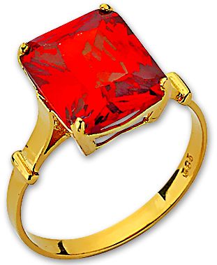 Beelo Gold 14K Altın Renkli Taşlı Yüzük