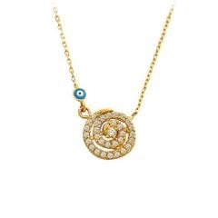 Beelo Gold 14K Altın Lava Nazar Kolye BGKL089