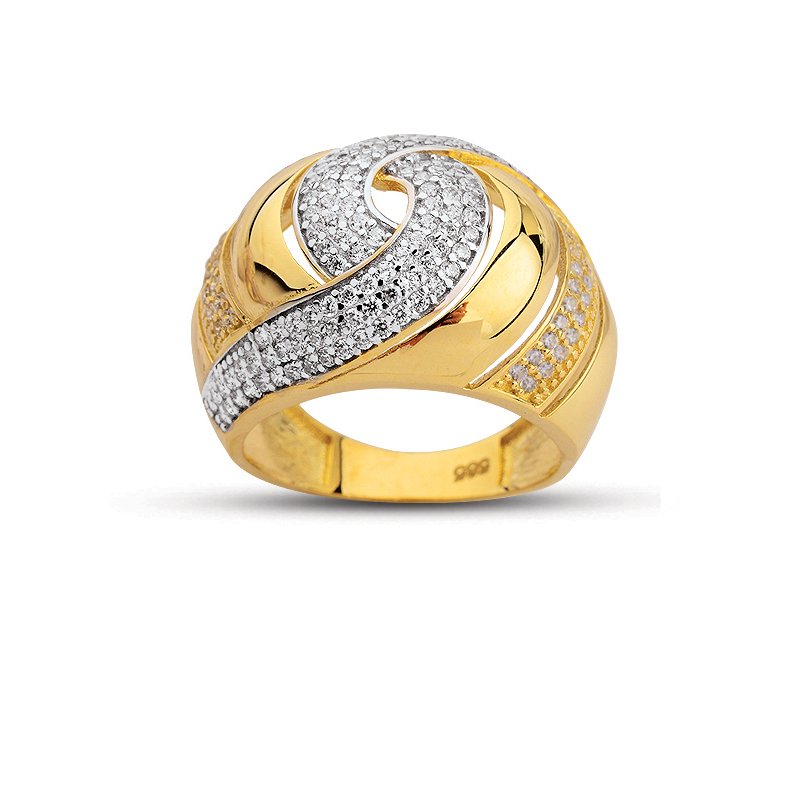 Beelo Gold 14K Altın Tasarım Yüzük BGAZ447