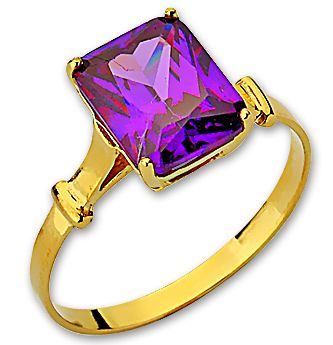 Beelo Gold 14K Altın Renkli Taşlı Yüzük