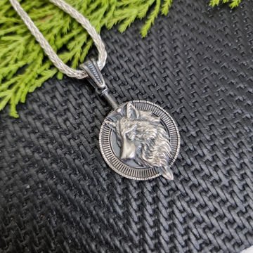 Beelo Silver 925 Ayar Gümüş Kurt Erkek Kolye