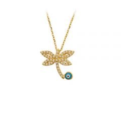 Beelo Gold 14K Altın Taşlı Yusufcuk Nazar Kolye BGKL091