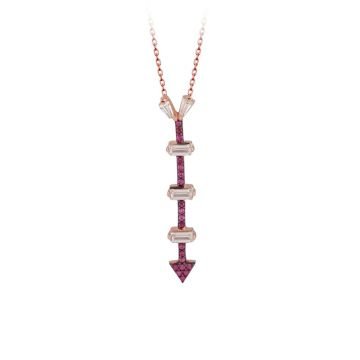 Beelo Silver Gümüş 925K Gümüş Baget Tasarım Kolye