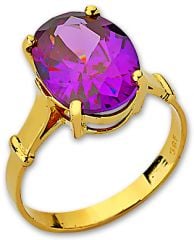 Beelo Gold 14K Altın Renkli Taşlı Yüzük