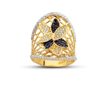 Beelo Gold 14K Altın Tasarım Yüzük BGAZ451