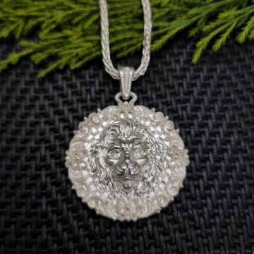 Beelo Silver 925 Ayar Gümüş Aslan Erkek Kolye