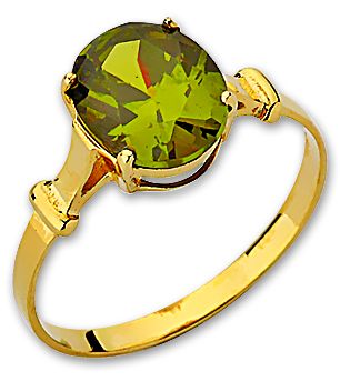 Beelo Gold 14K Altın Renkli Taşlı Yüzük