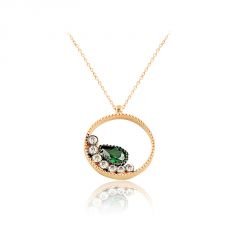 Beelo Gold 14K Altın Tasarım Damla Kolye
