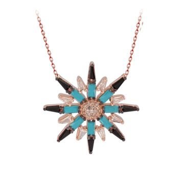 Beelo Silver Gümüş 925K Gümüş Baget Tasarım Kolye