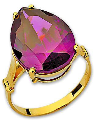 Beelo Gold 14K Altın Renkli Taşlı Yüzük