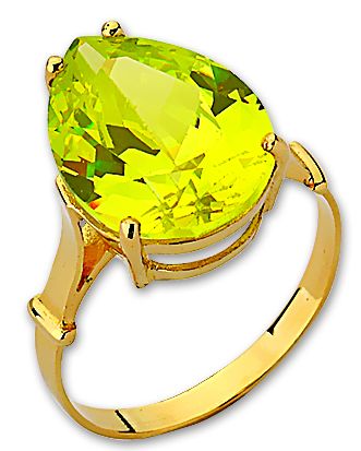 Beelo Gold 14K Altın Renkli Taşlı Yüzük