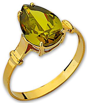 Beelo Gold 14K Altın Renkli Taşlı Yüzük