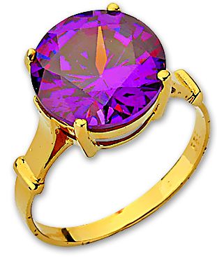 Beelo Gold 14K Altın Renkli Taşlı Yüzük