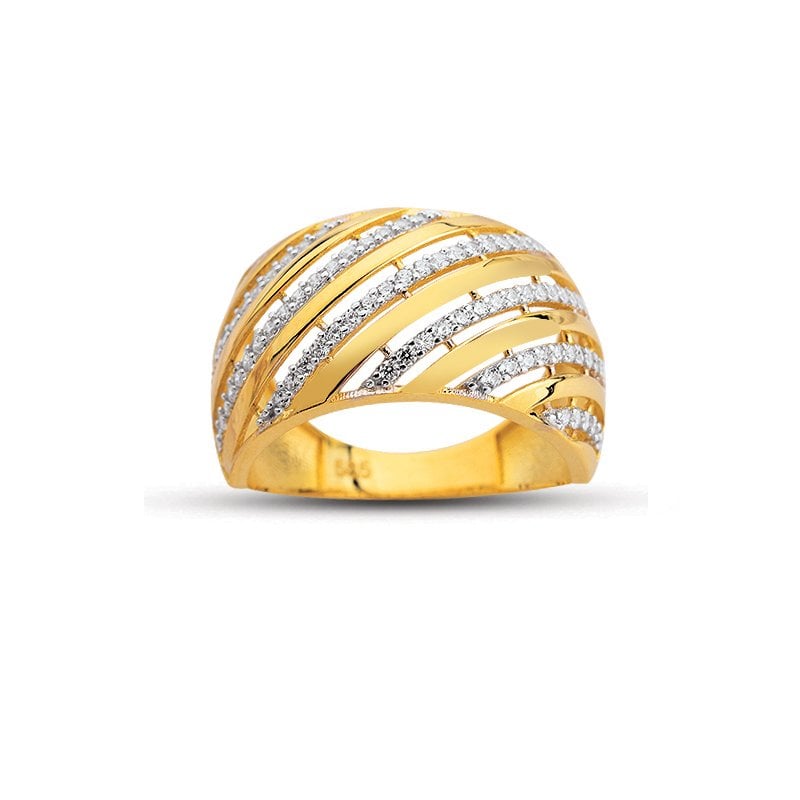 Beelo Gold 14K Altın Tasarım Yüzük BGAZ462
