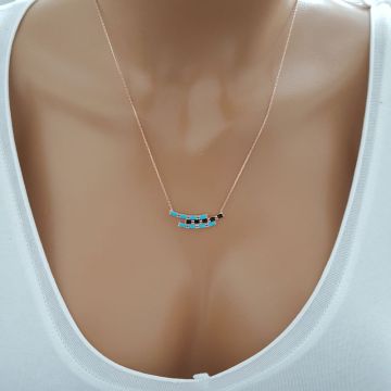 Beelo Silver Gümüş 925K Gümüş Baget Tasarım Kolye