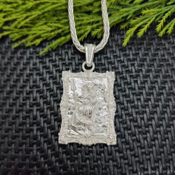 Beelo Silver 925 Ayar Gümüş Gemi Tablo Erkek Kolye