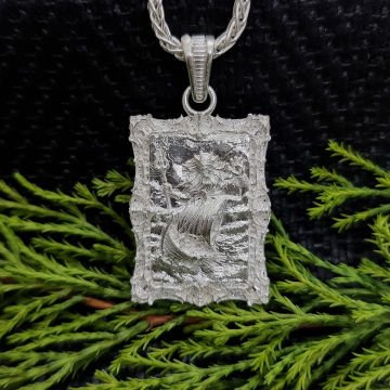 Beelo Silver 925 Ayar Gümüş Gemi Tablo Erkek Kolye