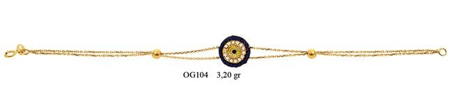 Beelo Gold 14K Altın Taşlı Nazar Bileklik BGBL005