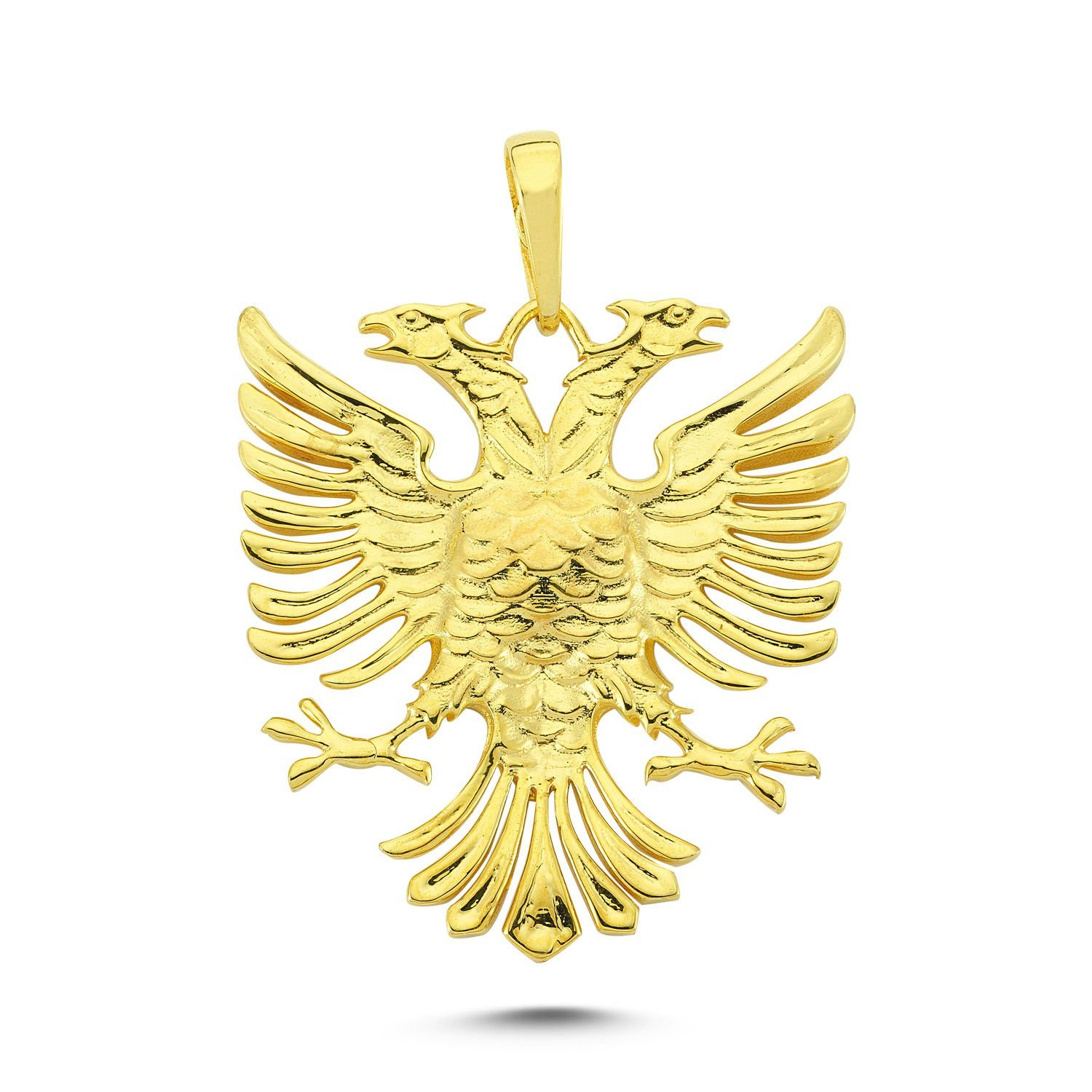 Beelo Gold 14K Altın Çift Başlı Kartal Kolye Ucu
