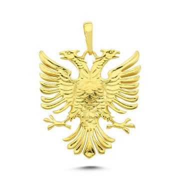 Beelo Gold 14K Altın Çift Başlı Kartal Kolye Ucu