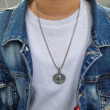 Beelo Silver 925 Ayar Gümüş Medusa Erkek Kolye