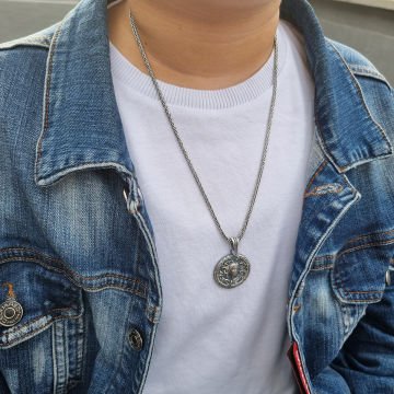 Beelo Silver 925 Ayar Gümüş Medusa Erkek Kolye