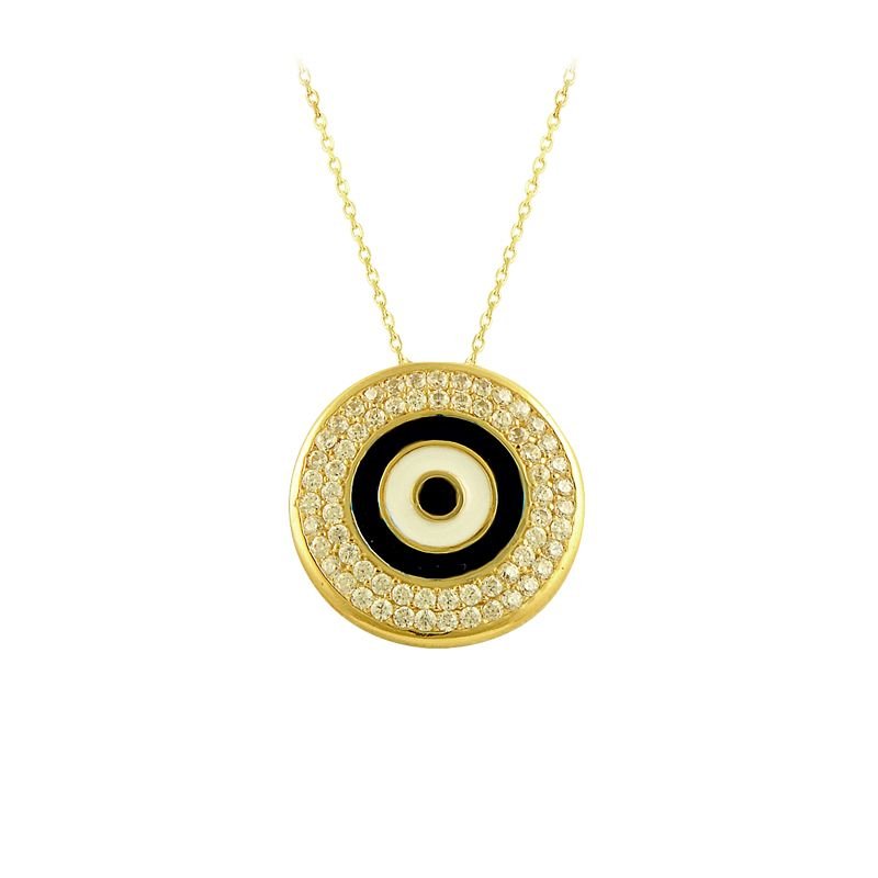 Beelo Gold 14K Altın Mineli Nazar Kolye