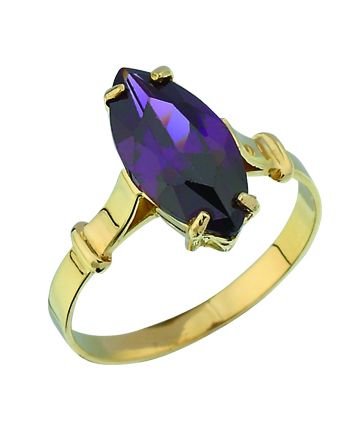 Beelo Gold 14K Altın Renkli Taşlı Yüzük