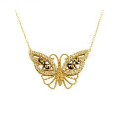 Beelo Gold 14K Altın Kelebek Kolye