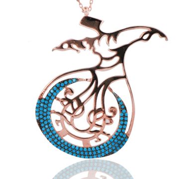 Beelo Silver Gümüş 925K Gümüş Tasarım Mevlana Kolye