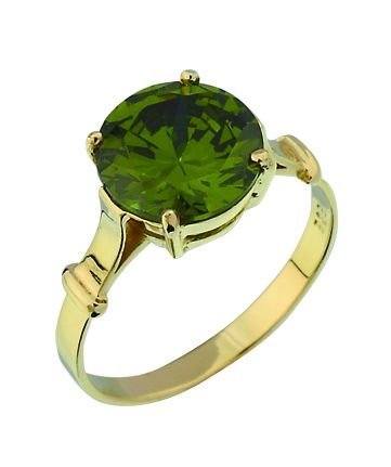 Beelo Gold 14K Altın Renkli Taşlı Yüzük