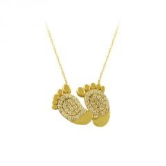 Beelo Gold 14K Altın Bebek Ayağı Kolye