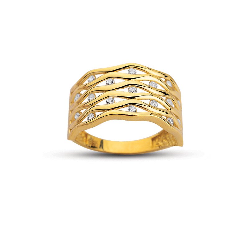 Beelo Gold 14K Altın Tasarım Yüzük BGAZ472