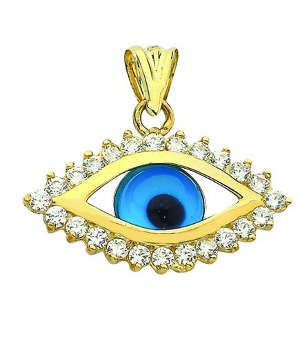 Beelo Gold 14K Altın Nazar Göz Kolye Ucu