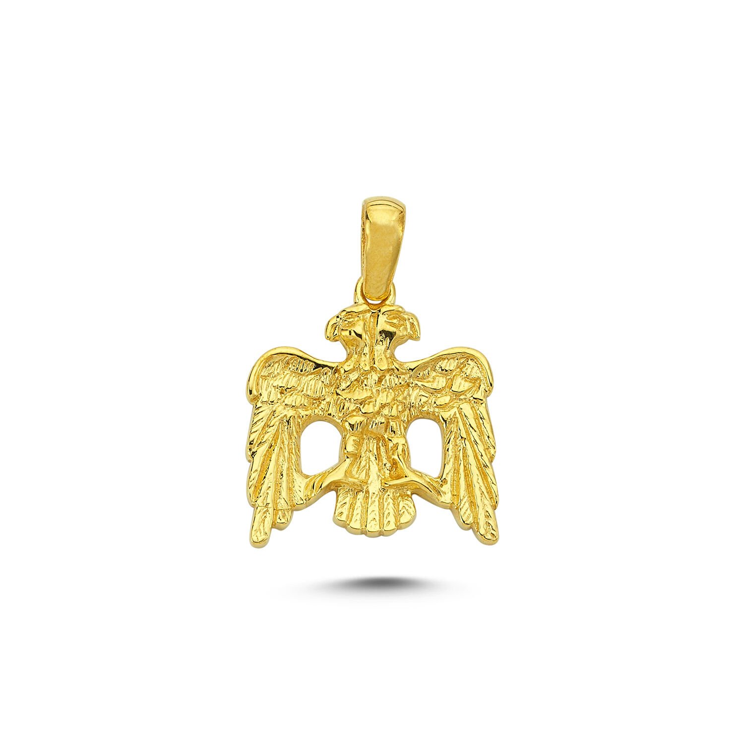 Beelo Gold 14K Altın Çift Başlı Kartal Kolye Ucu