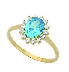 Beelo Gold 14K Altın Renkli Taşlı Yüzük