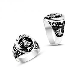 Beelo Silver 925K Gümüş Osmanlı Tasarım Erkek Yüzük