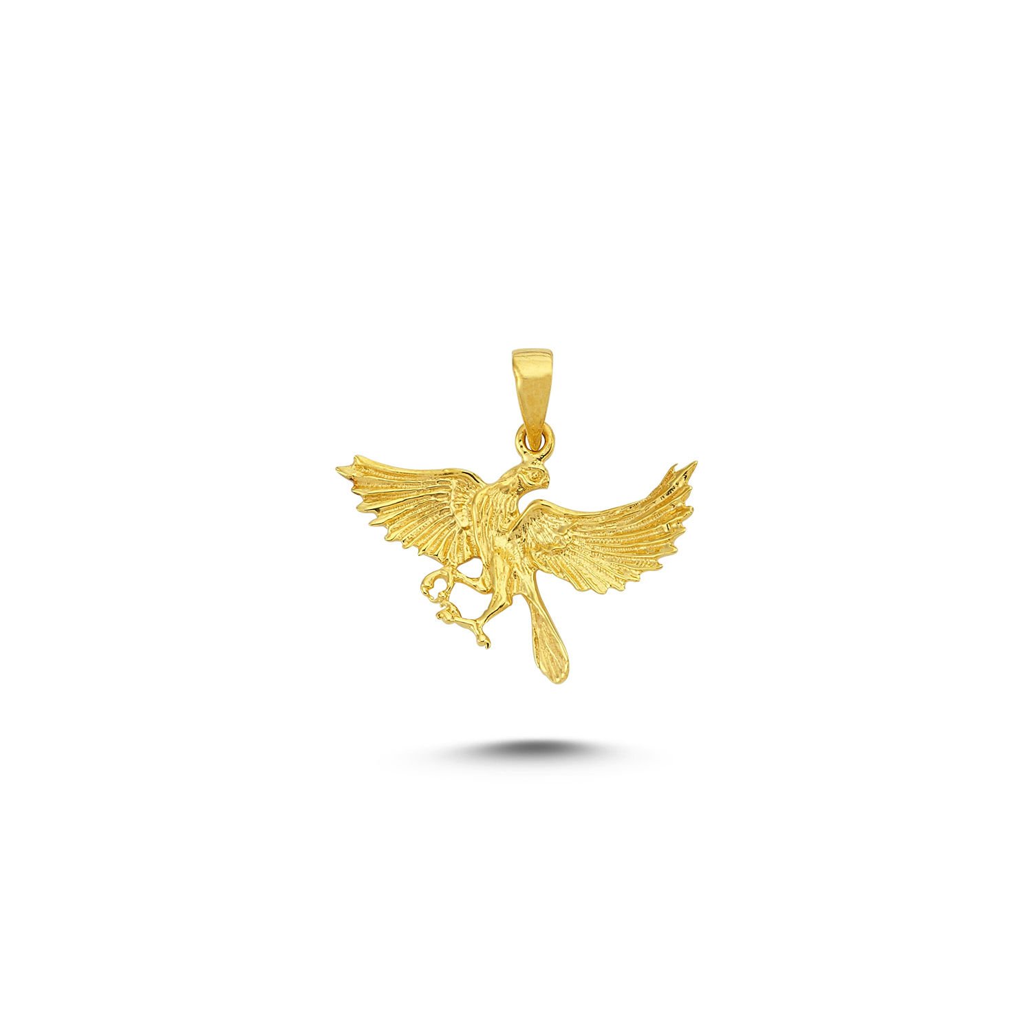 Beelo Gold 14K Altın Minimal Kartal Kolye Ucu