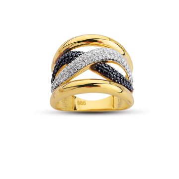 Beelo Gold 14K Altın Tasarım Yüzük BGAZ479