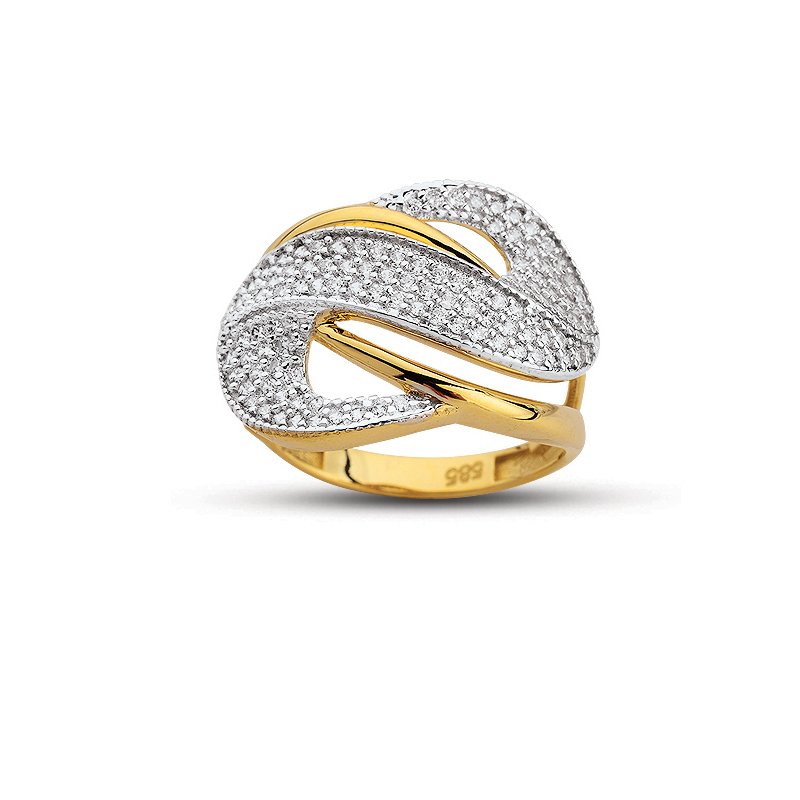Beelo Gold 14K Altın Tasarım Yüzük BGAZ481
