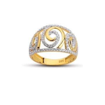 Beelo Gold 14K Altın Tasarım Yüzük BGAZ482