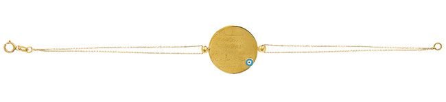 Beelo Gold 14K Altın Plaka Nazar Bileklik BGBL027