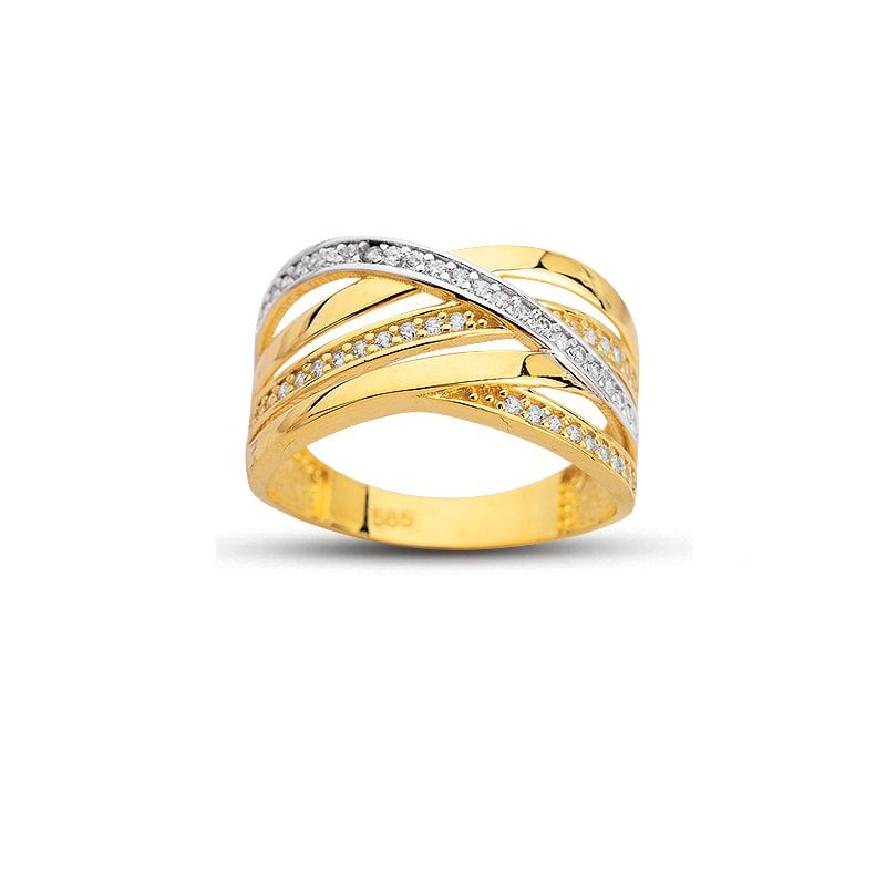 Beelo Gold 14K Altın Tasarım Yüzük BGAZ489