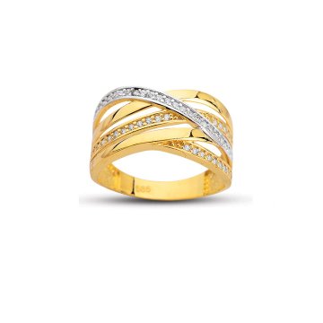 Beelo Gold 14K Altın Tasarım Yüzük BGAZ489