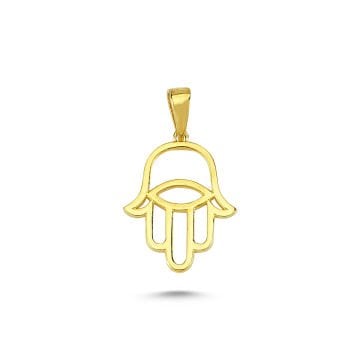 Beelo Gold 14K Altın Fatma Ana Eli Kolye Ucu