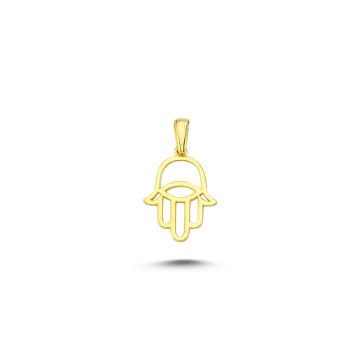 Beelo Gold 14K Altın Fatma Ana Eli Kolye Ucu